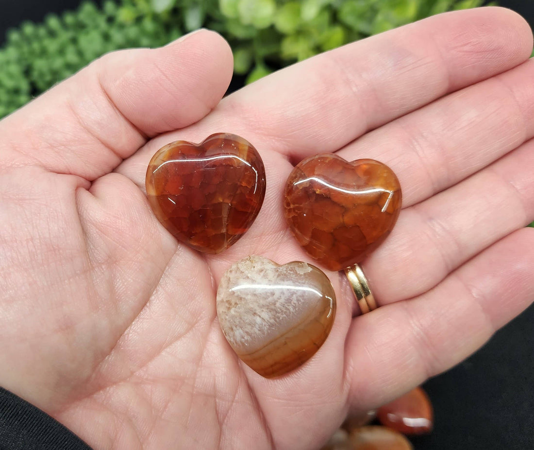 Fire Agate Mini Heart