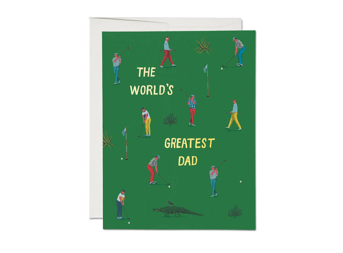 Golf Dad Greeting Card