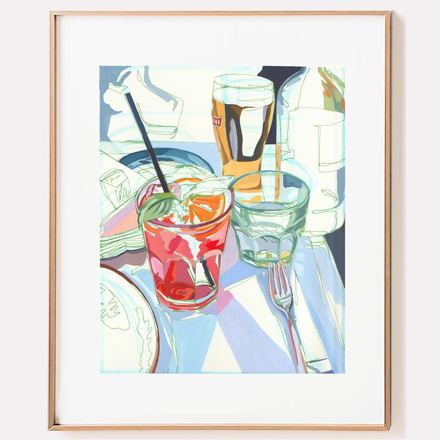 "Aperol Spritz" Cocktails in Italy Print