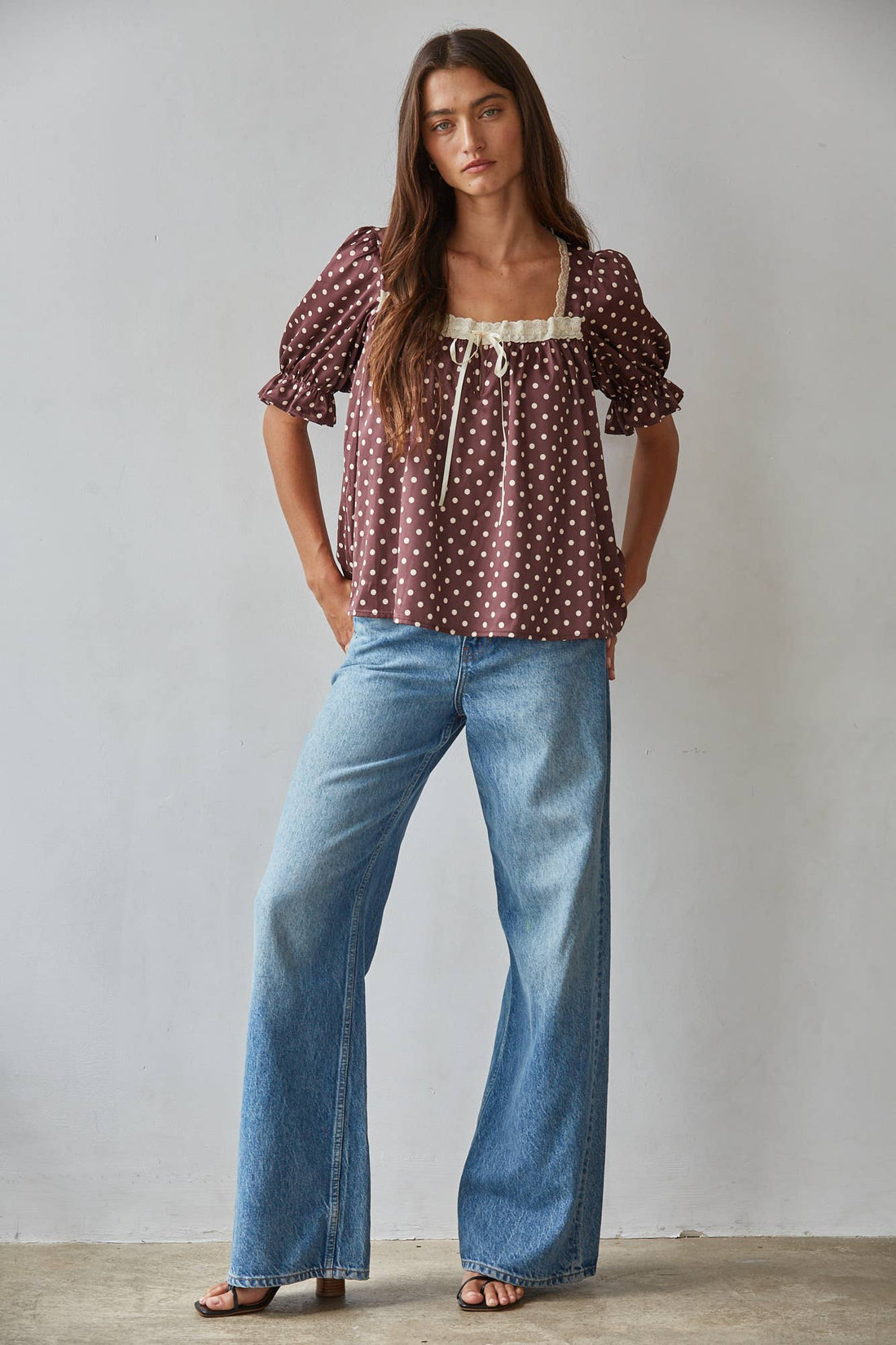 Polka Puff Top