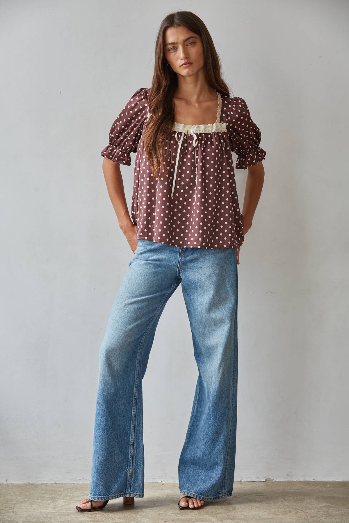 Polka Puff Top