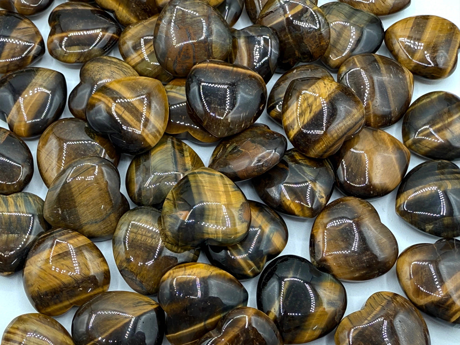Yellow Tiger Eye Mini Heart