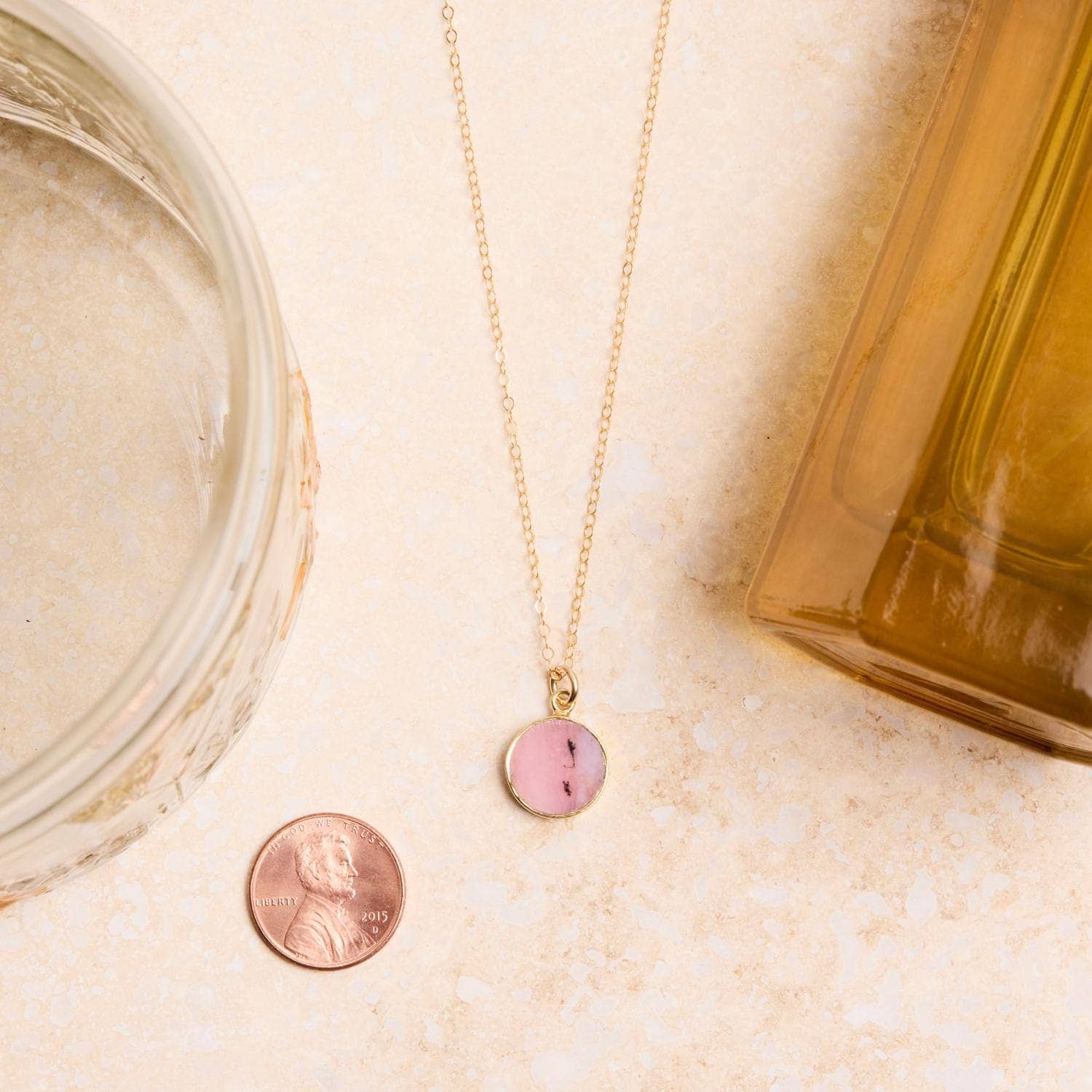 Pink Opal Gemstone Necklace