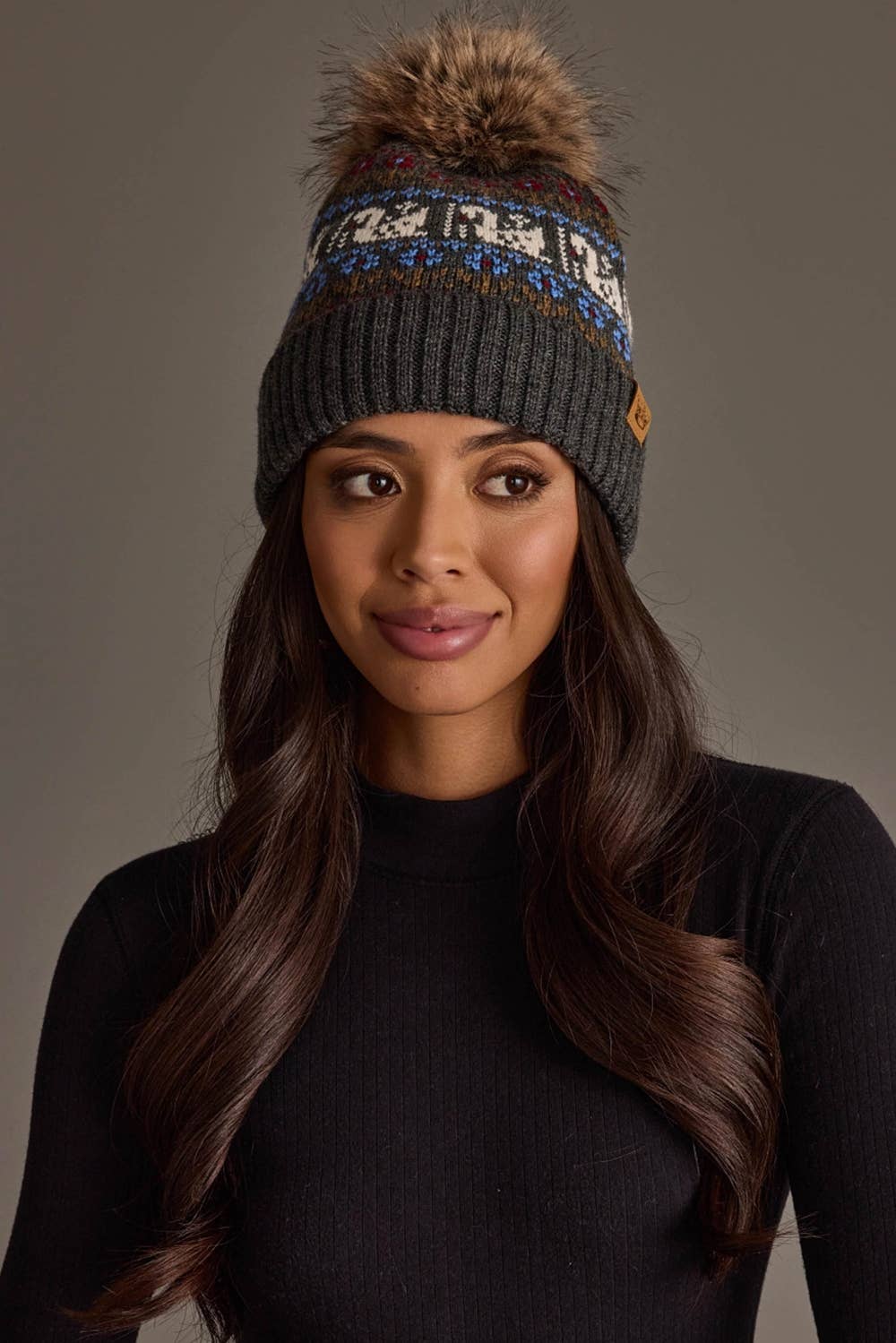 Gray Swan Pom Hat