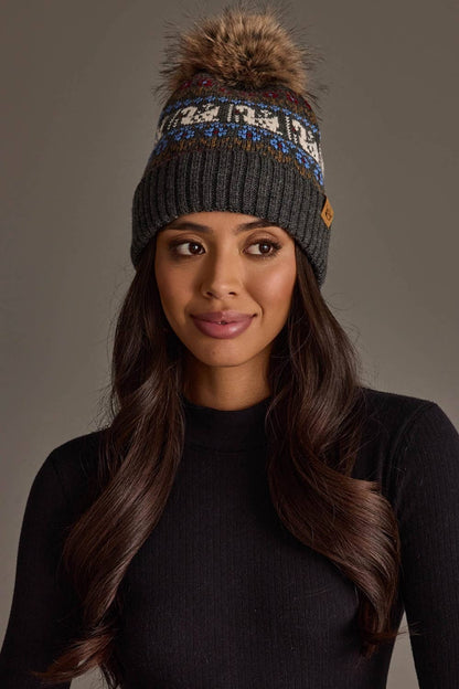 Gray Swan Pom Hat
