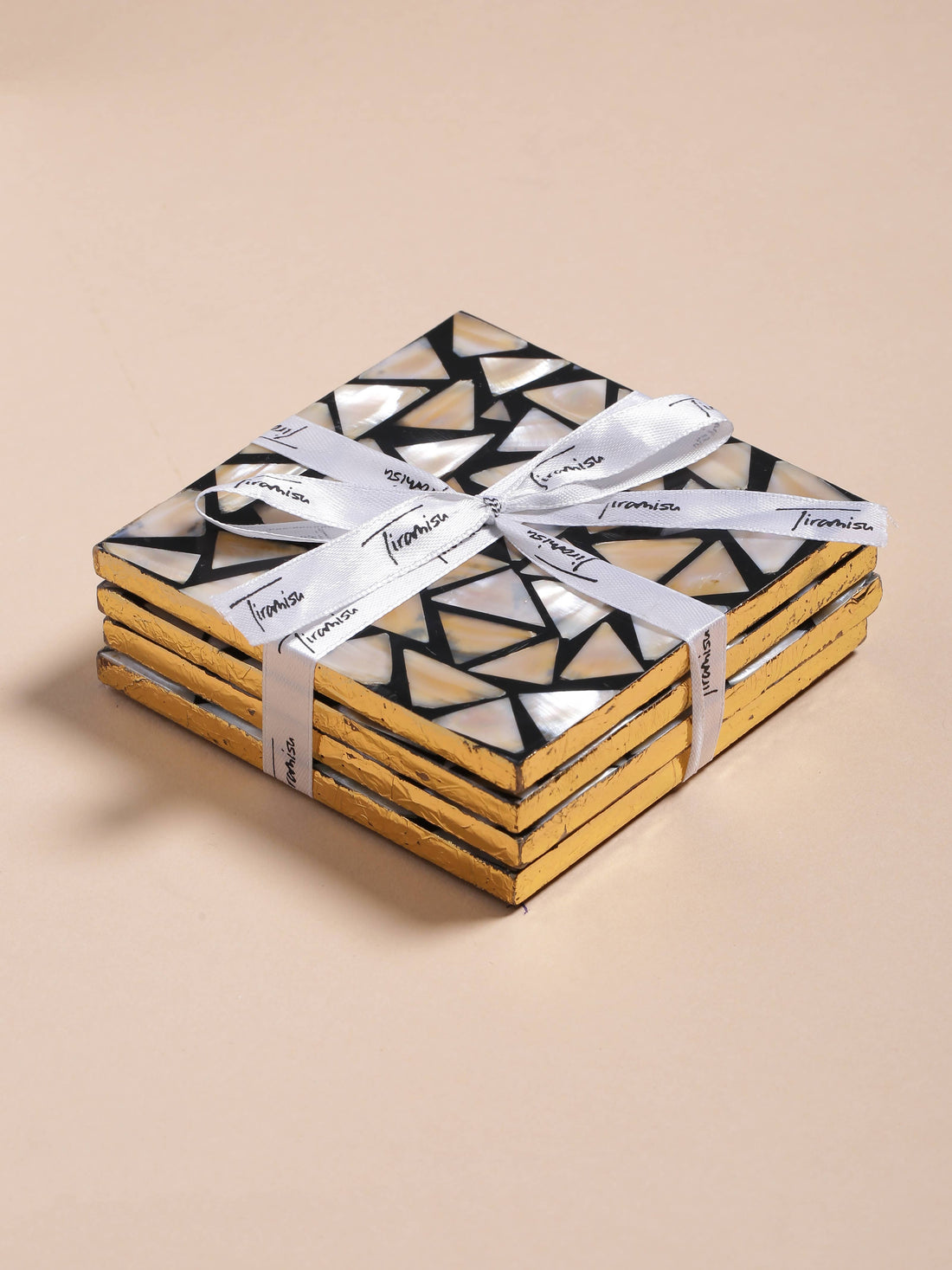 Mosaic Mother of Pearl Coaster Set