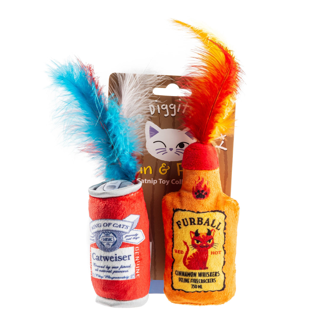 Furball + Catweiser Catnip Cat Toy with Feathers