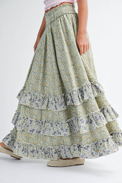 Meadow Days Ruffle Maxi Skirt