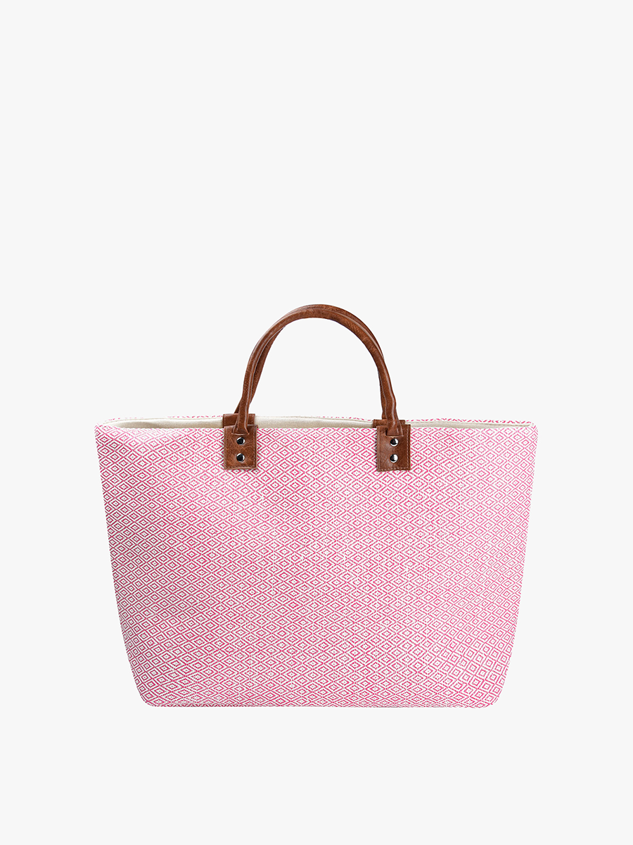 Hazel Aztec Straw Tote