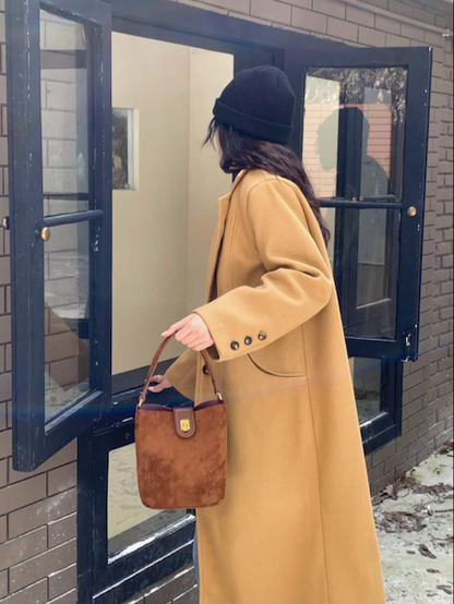 Suede-Like Bucket Bag