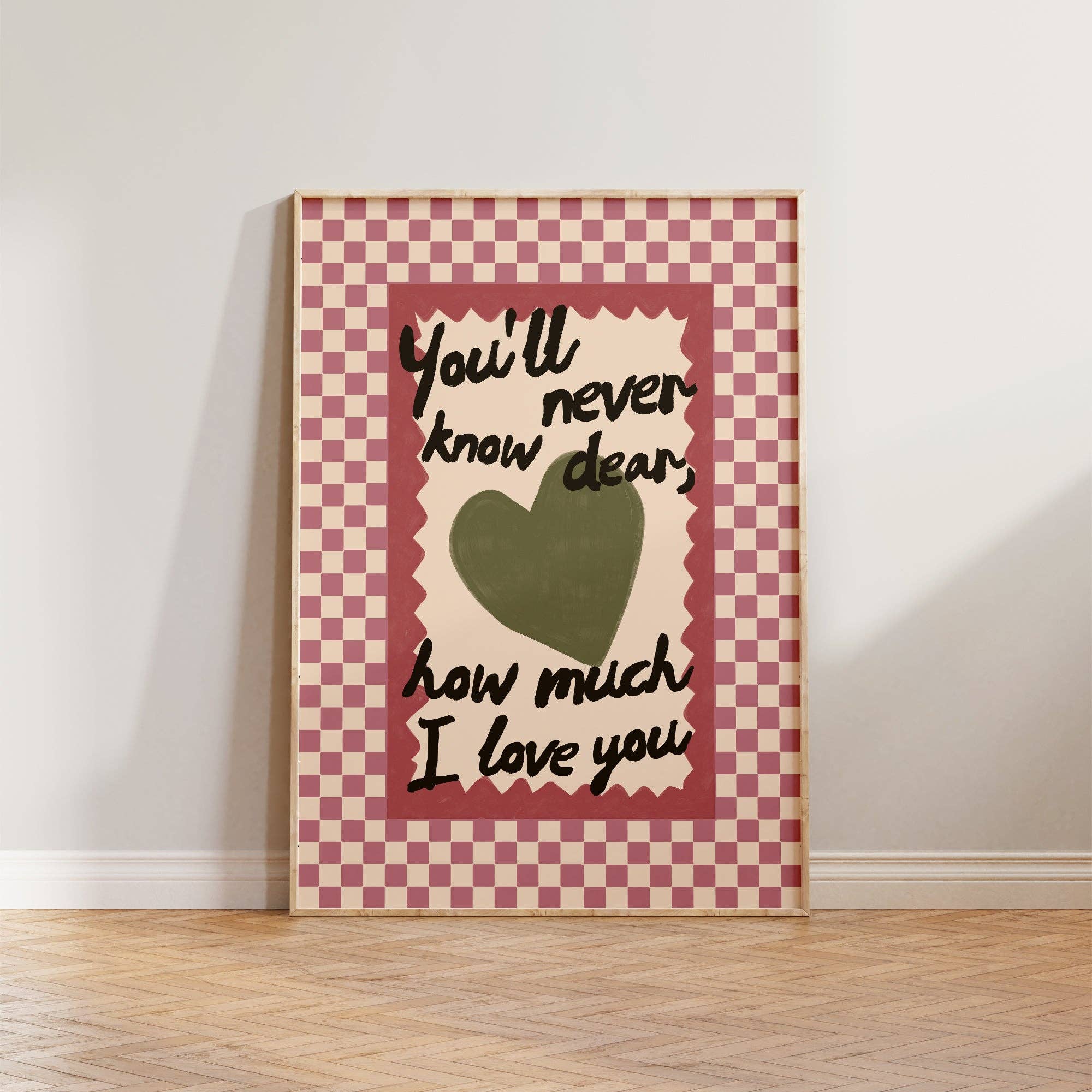 How Much I Love You Plaid Print