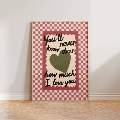 How Much I Love You Plaid Print
