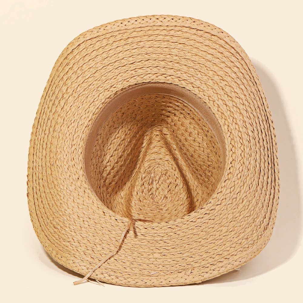 Cowrie Shell Braided Cowboy Hat