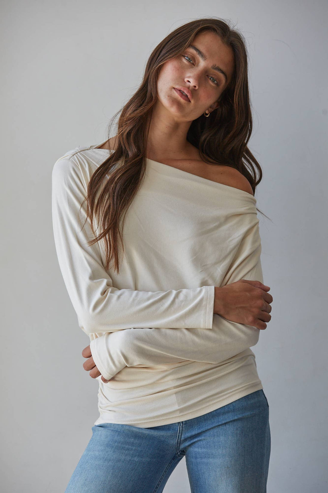Ava Asymmetric Long Sleeve
