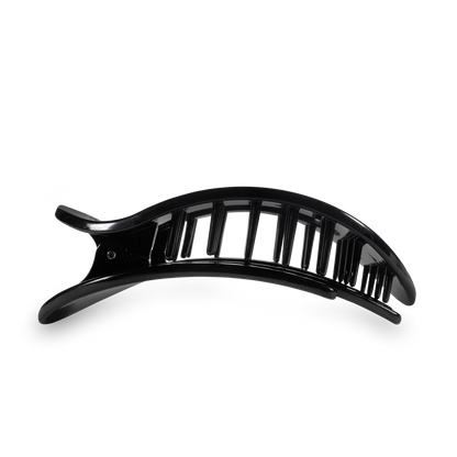Jet Black Round Flat Hair Clip