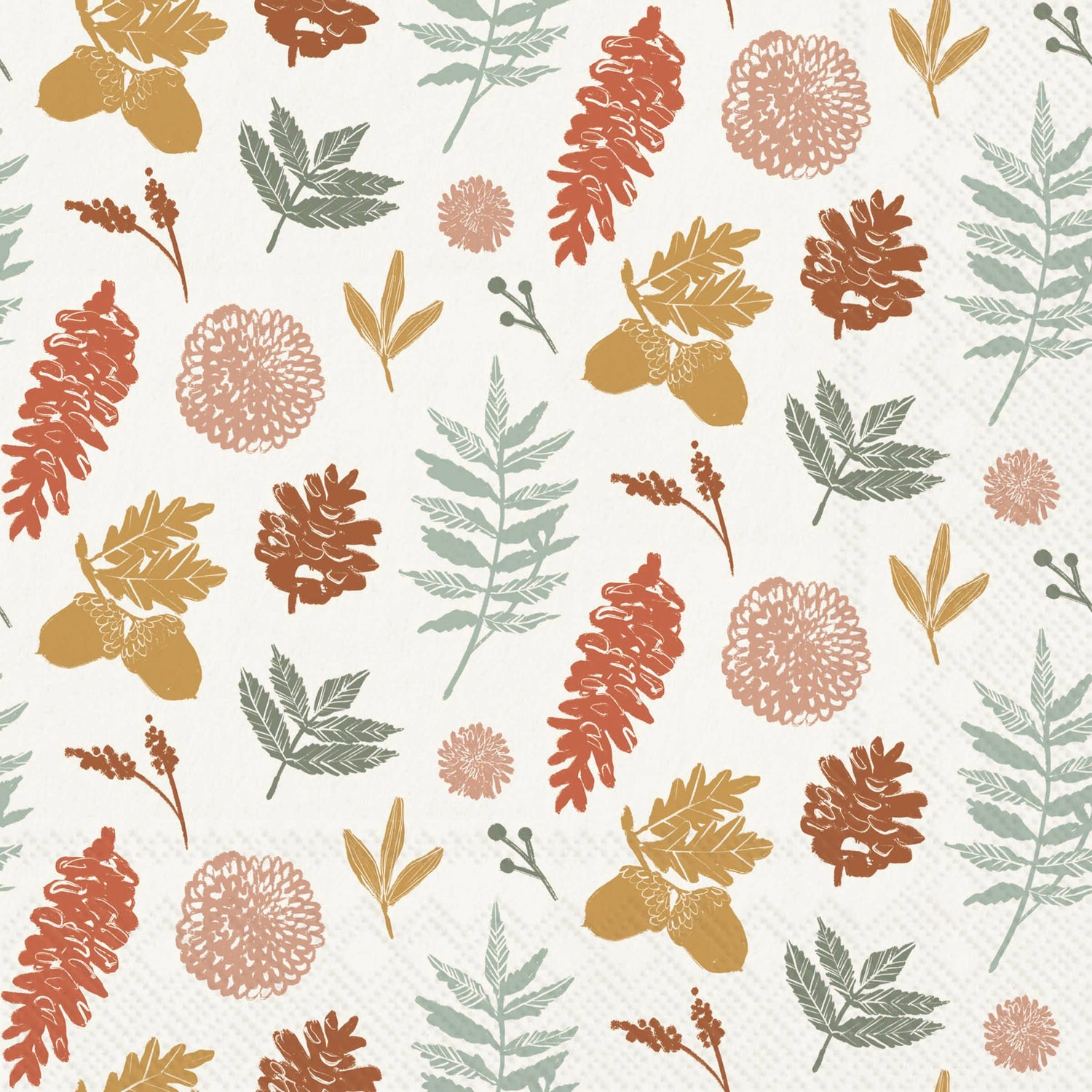 Falling Acorns Cocktail Napkins