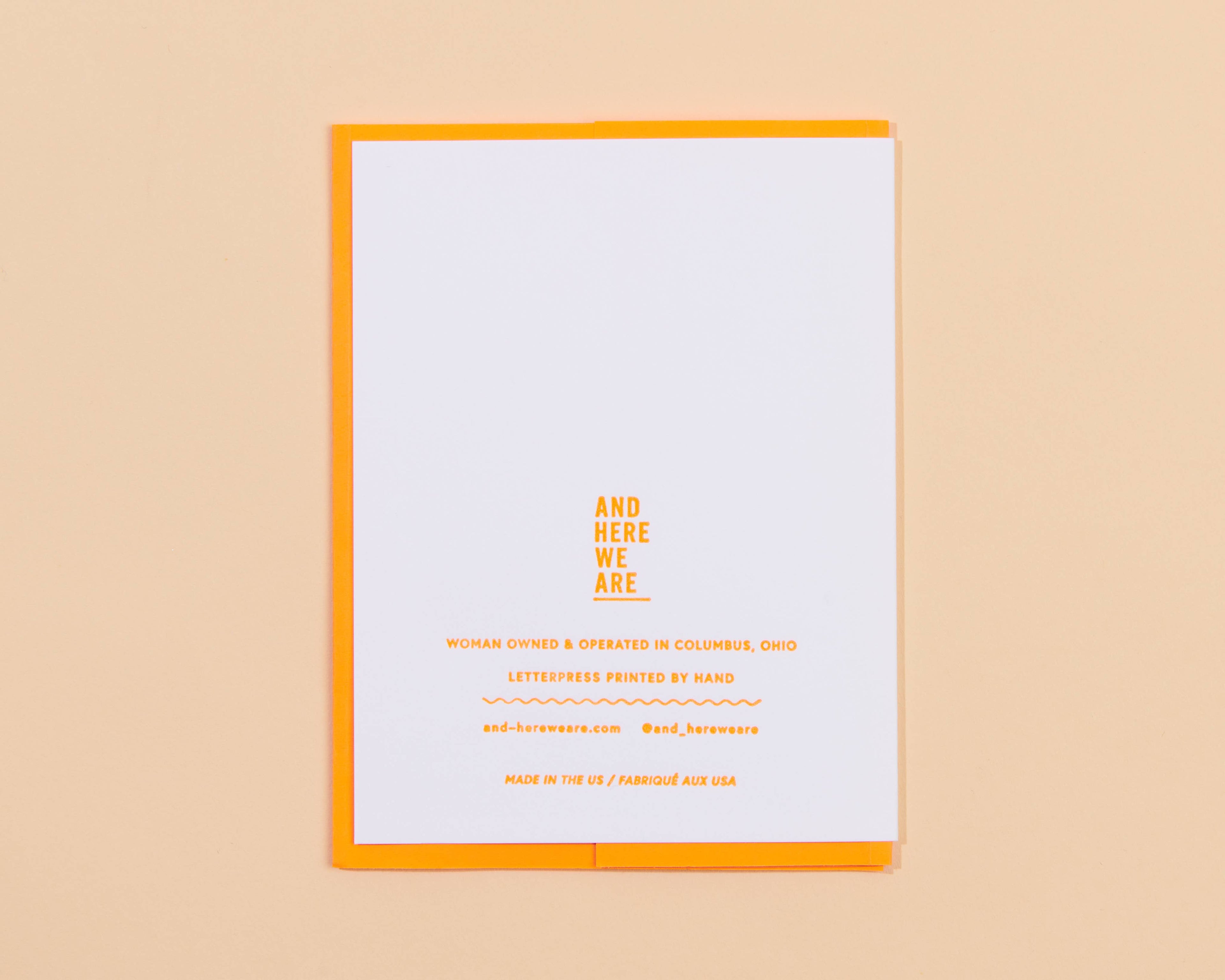 Electric Orange Congrats Card