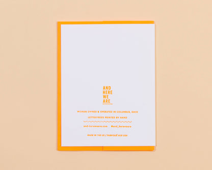 Electric Orange Congrats Card