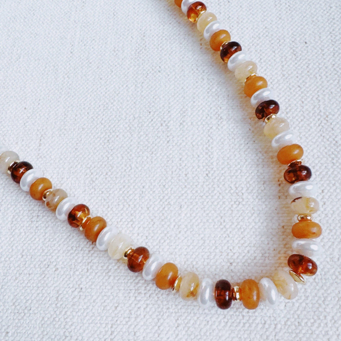 Golden Earth Beaded Necklace