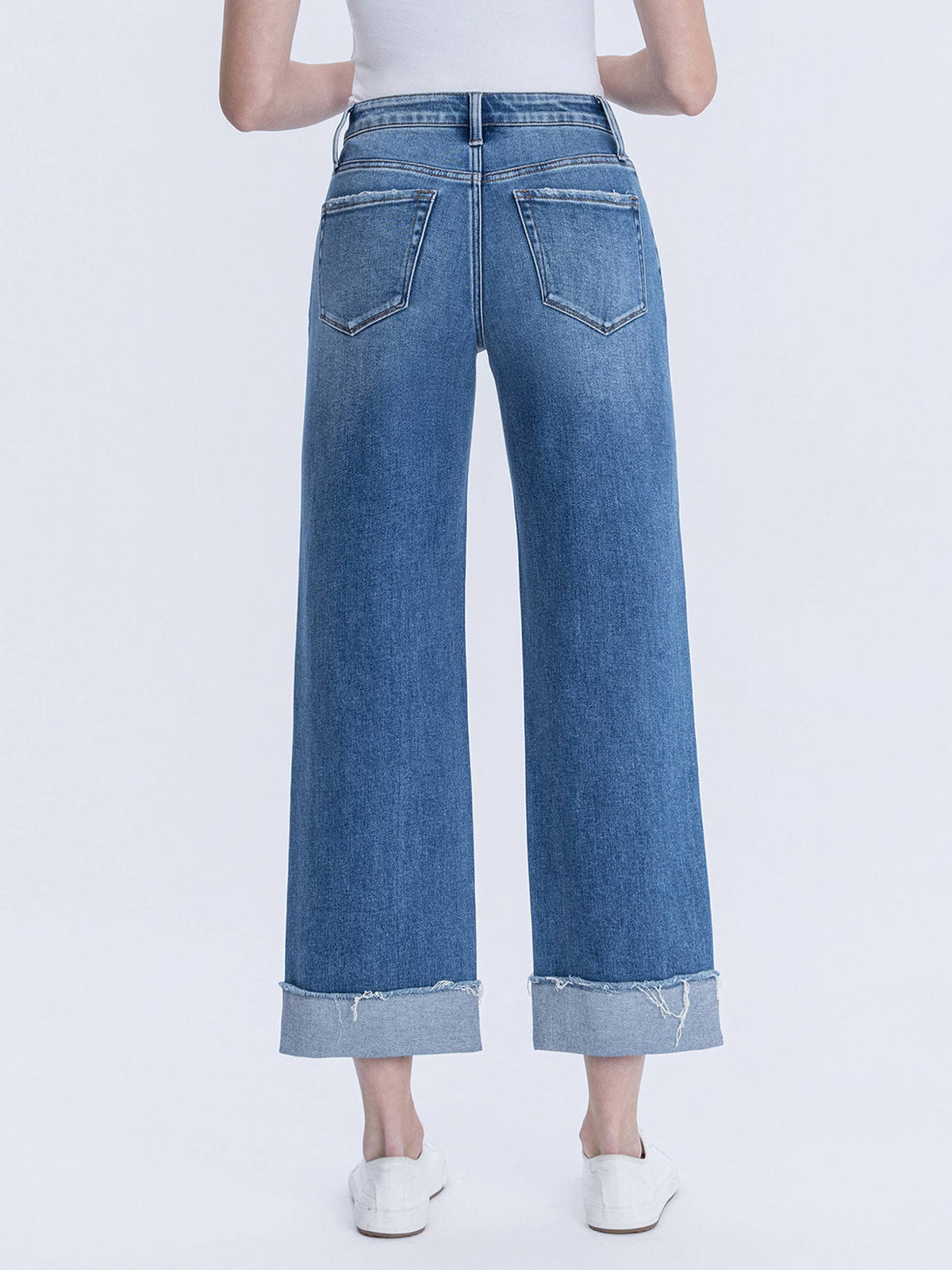 Julia Cuffed Slim Wide Jeans