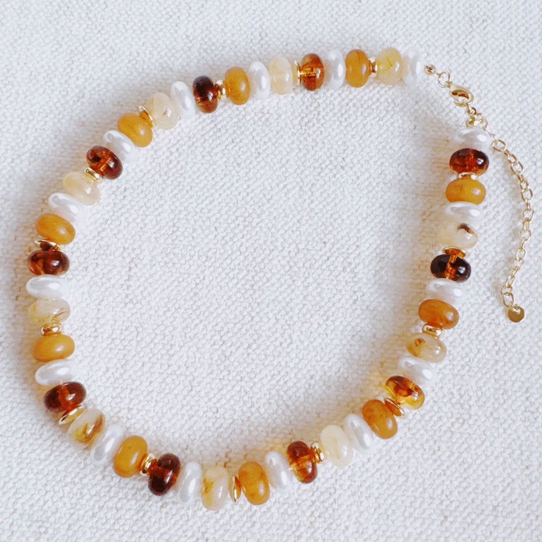 Golden Earth Beaded Necklace
