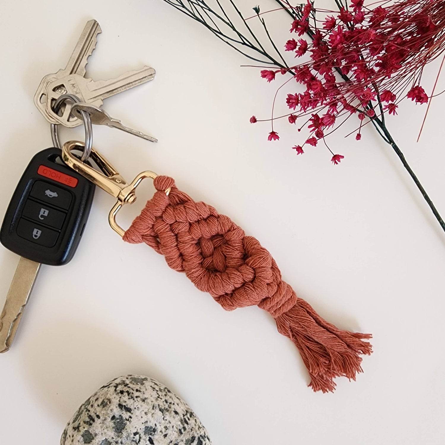 Macrame Cotton Keychain
