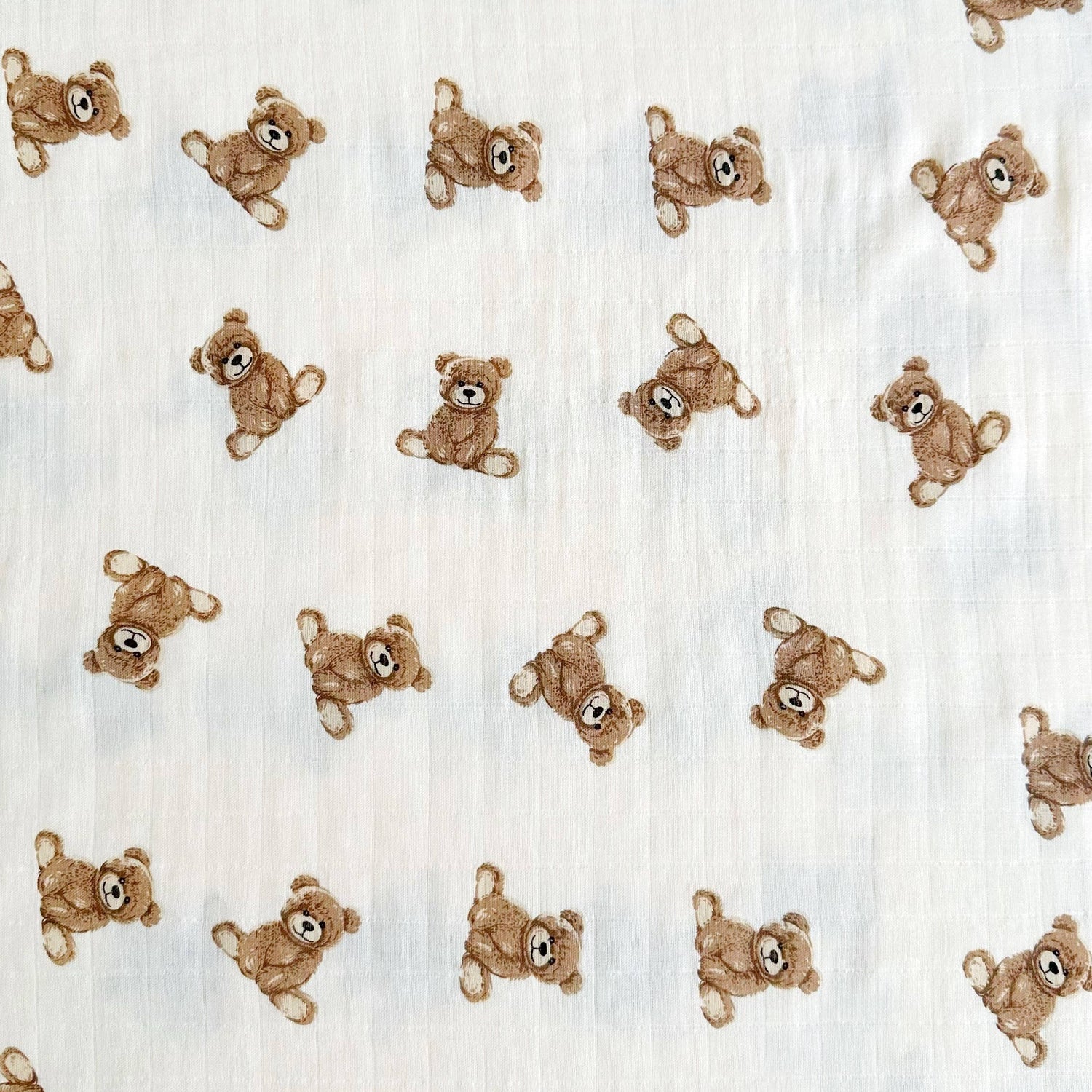 Teddy Bamboo Muslin Swaddle Baby Blanket