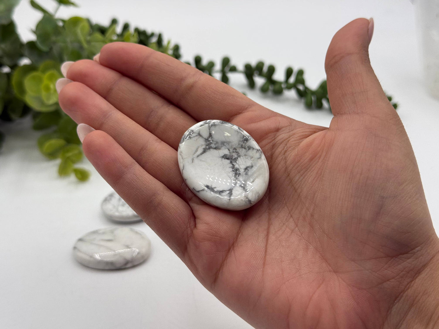 White Howlite Worry Stone