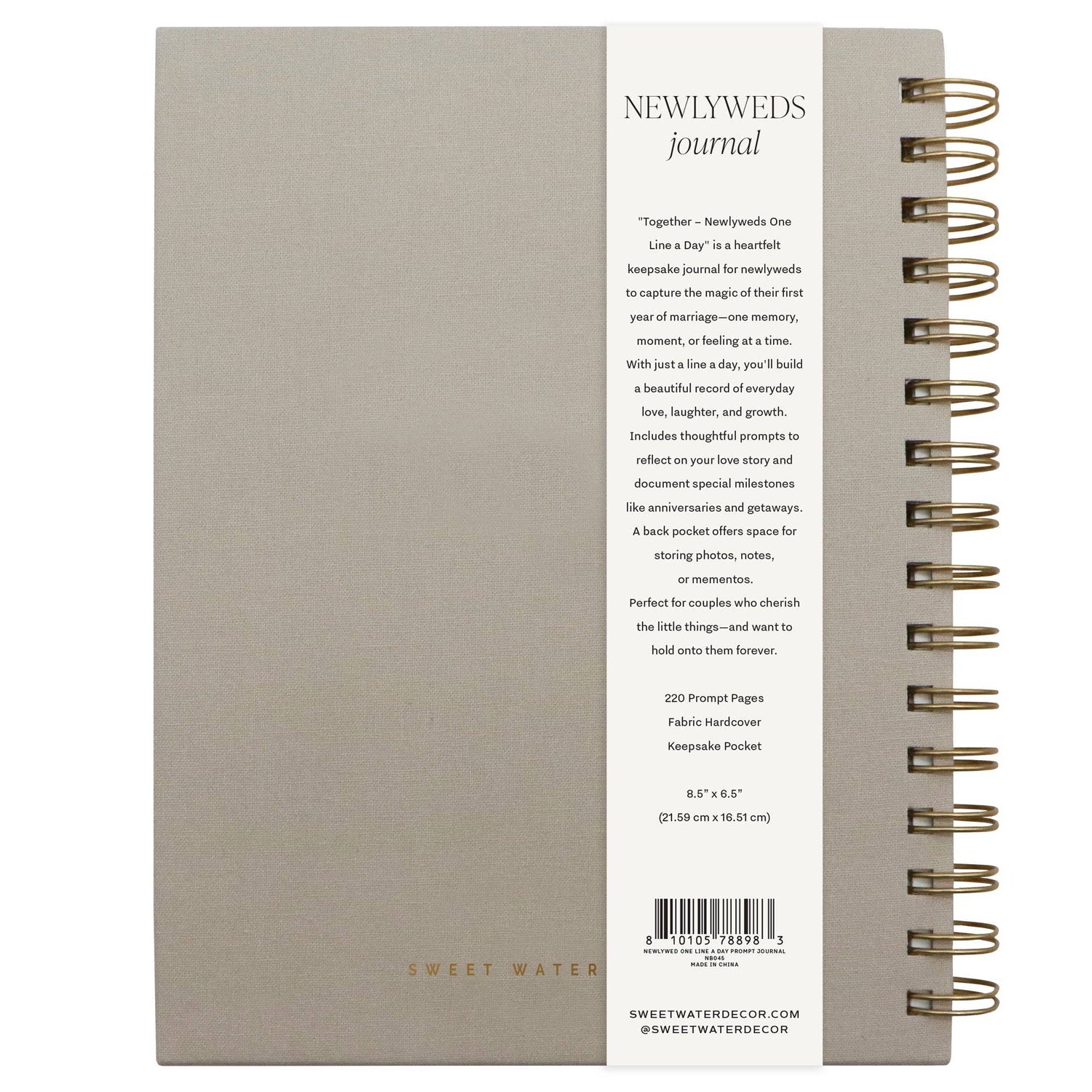 Newlywed One Line A Day Prompted Journal