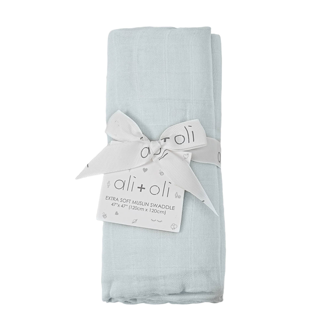 Misty Sky Bamboo Muslin Swaddle Blanket