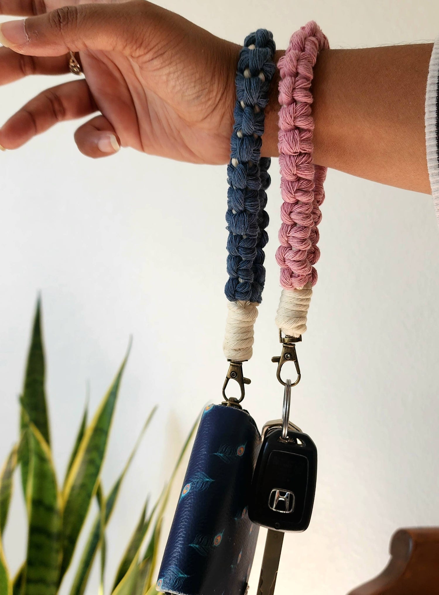 Minimalist Braided Cotton Wristlet