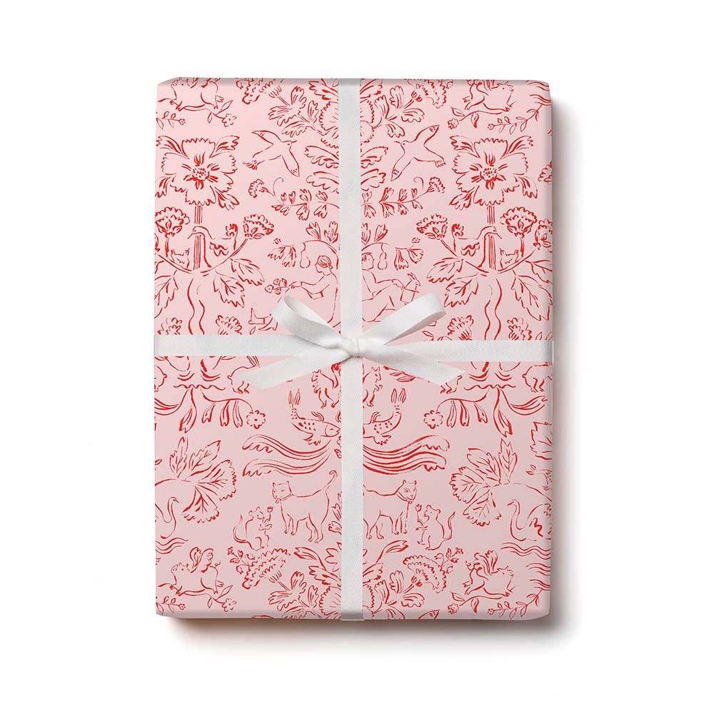 Pink Garden Wrapping Paper