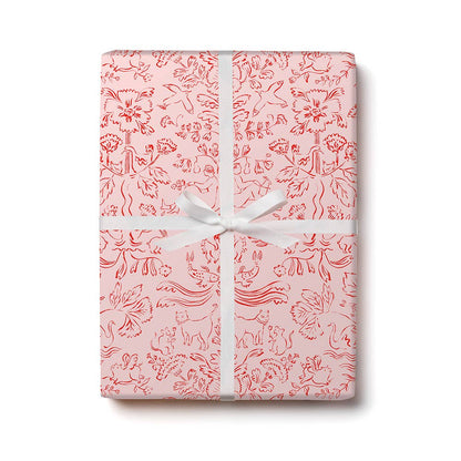 Pink Garden Wrapping Paper