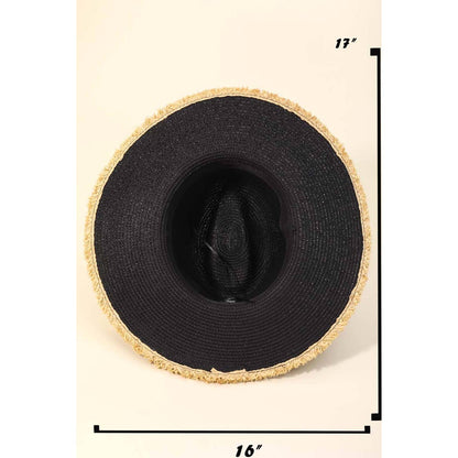 Boho Straw Fringe Hat