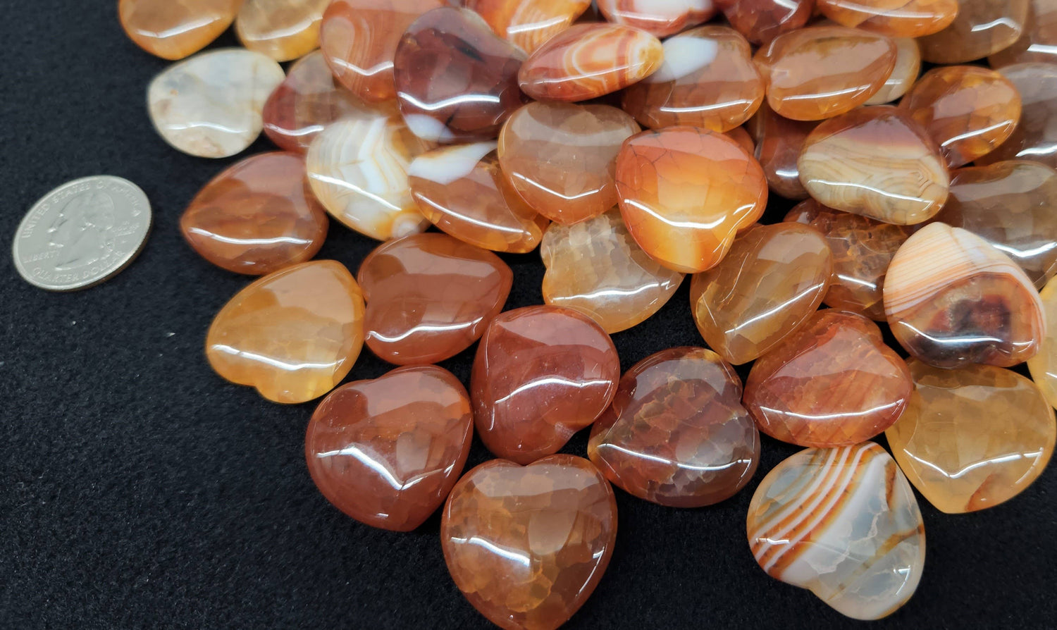 Fire Agate Mini Heart