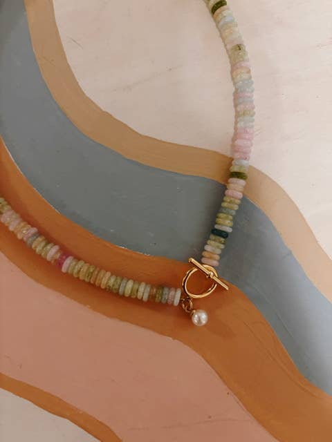 Morganite Gemstone Necklace