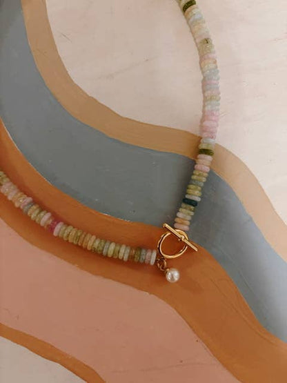 Morganite Gemstone Necklace