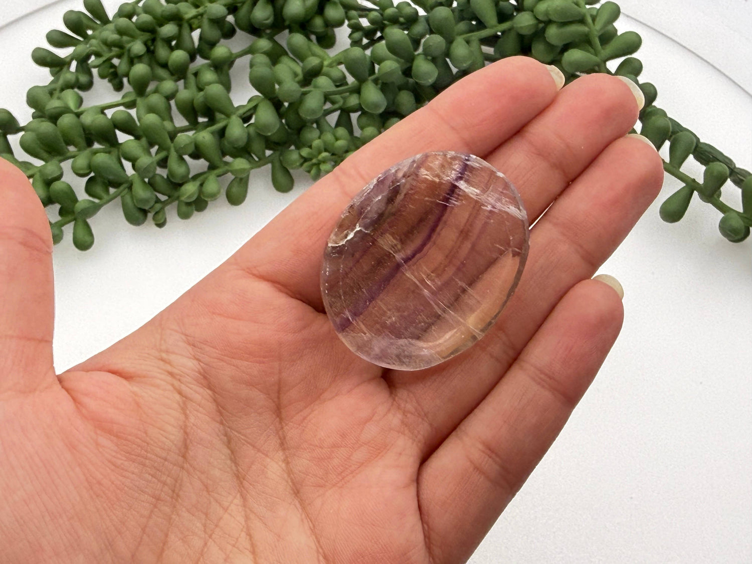Rainbow Fluorite Worry Stone