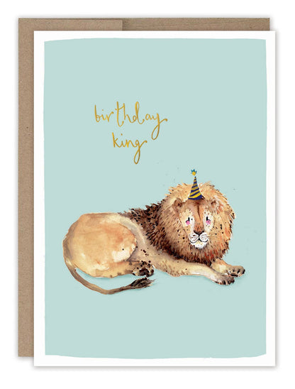 Birthday King Lion Card
