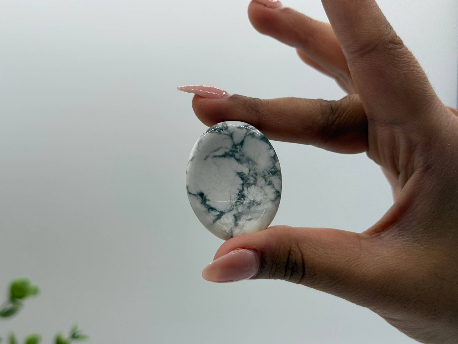 White Howlite Worry Stone