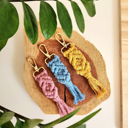 Macrame Cotton Keychain
