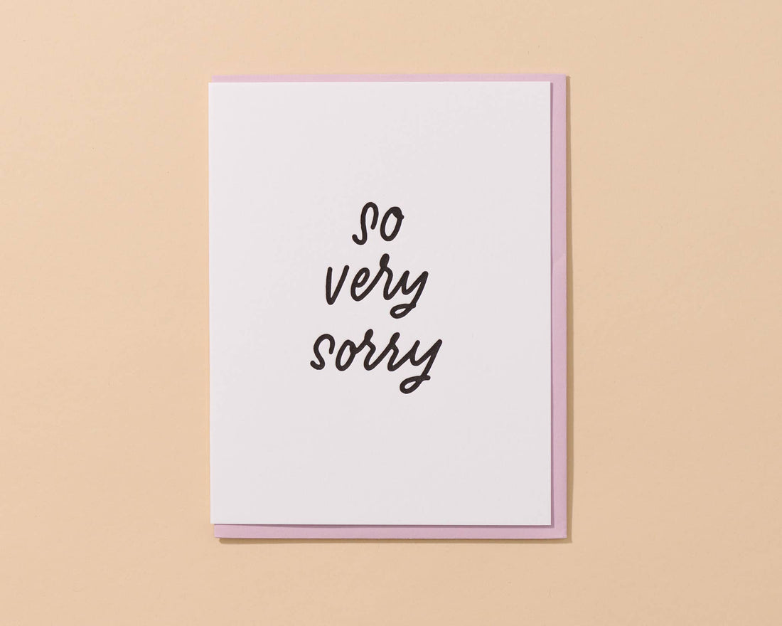 So Very Sorry Card