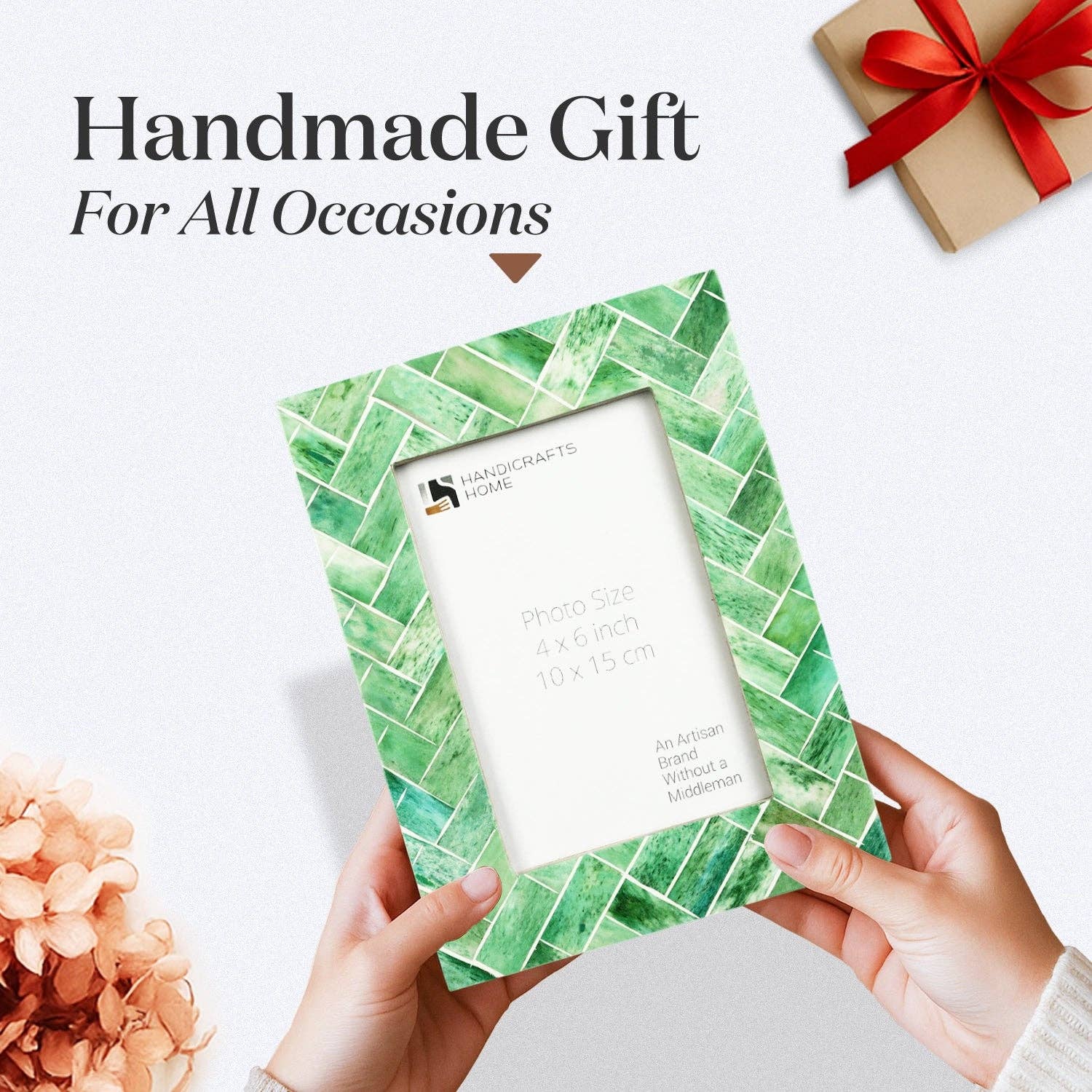 Green Leaf Bone Frame