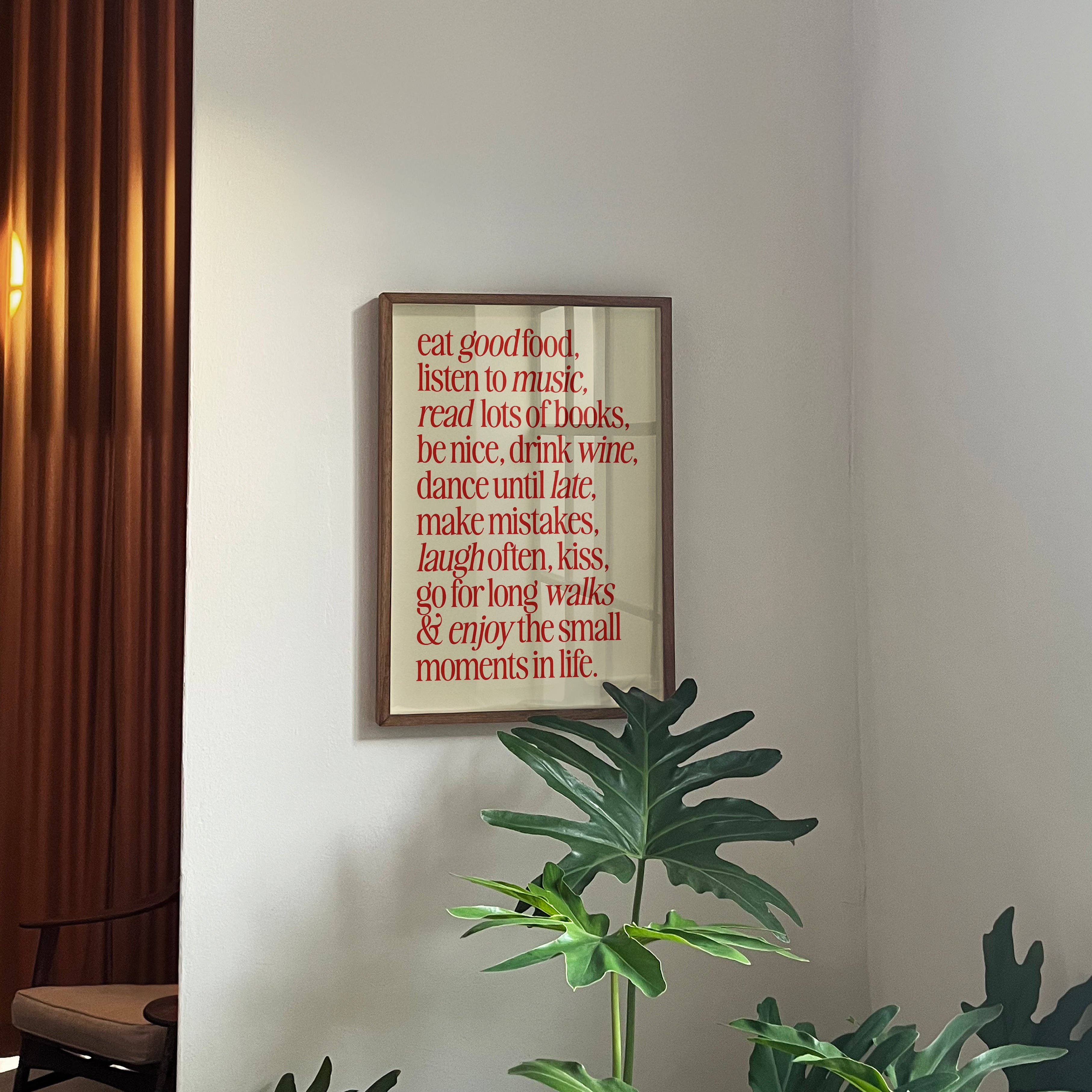 Enjoy The Small Moments Print