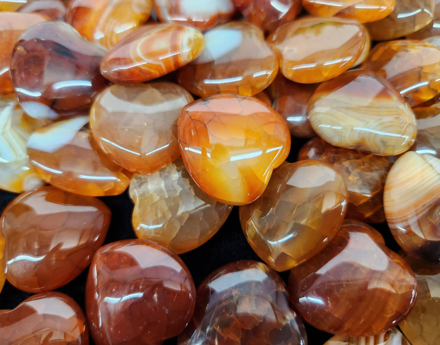 Fire Agate Mini Heart