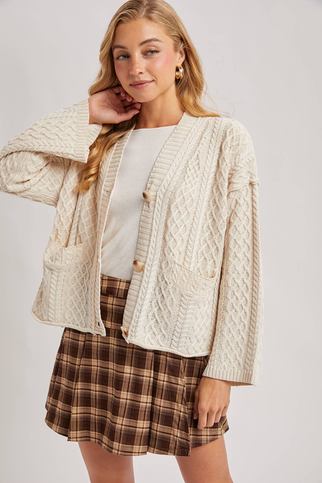 Abbey Cable Knit Cardigan