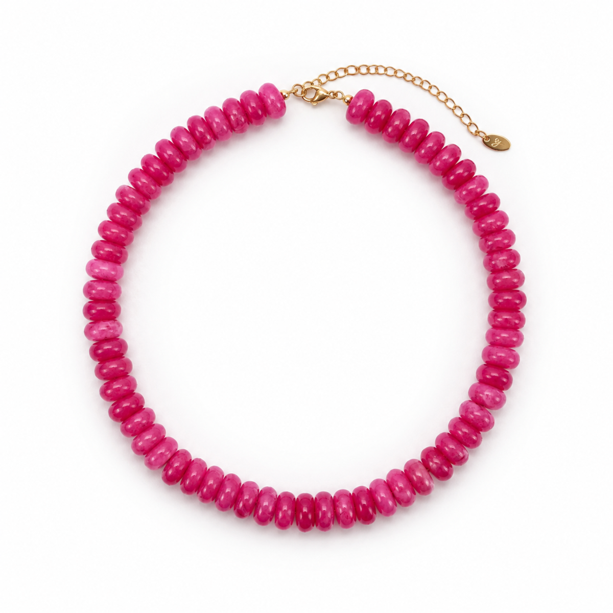 Flat Beaded Chunky Necklace