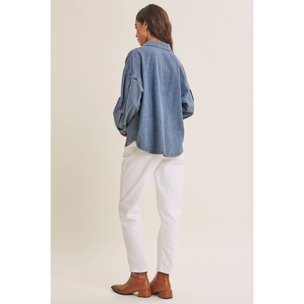 Easy Living Denim Pocket Top