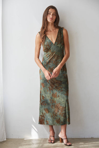 Velvet Garden Midi Dress
