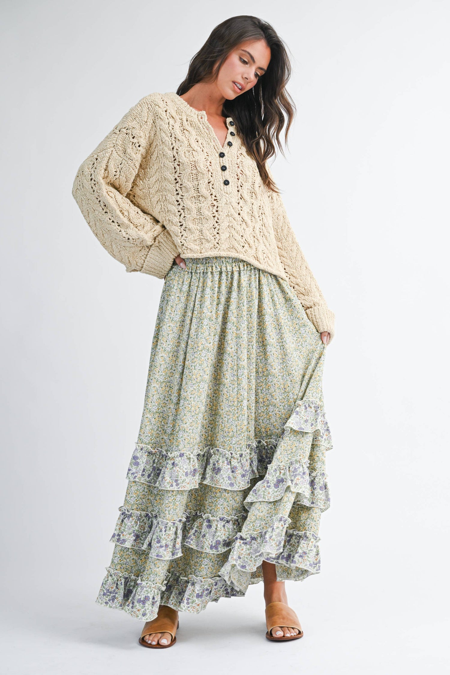 Meadow Days Ruffle Maxi Skirt